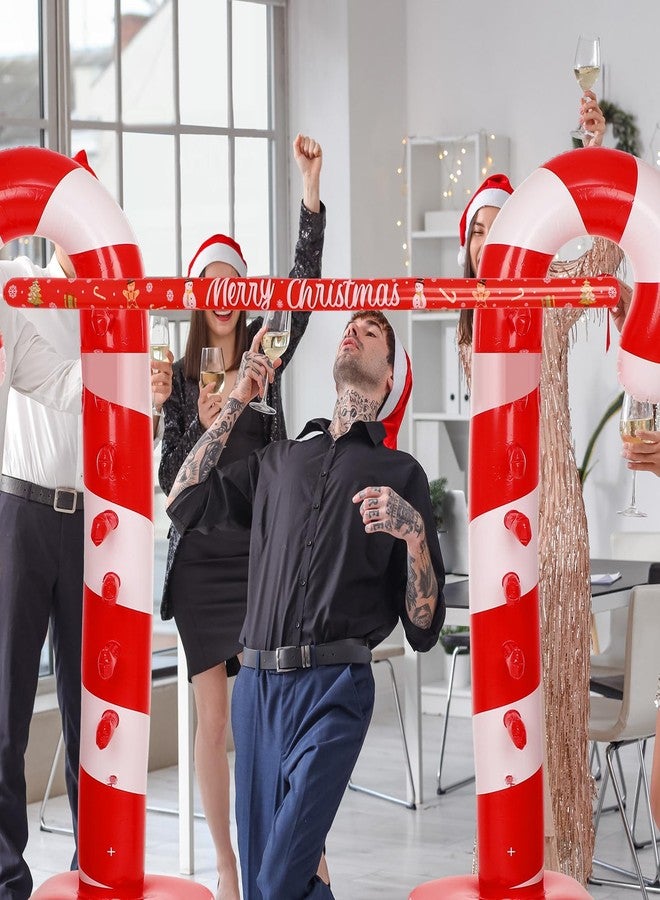 Arrowbash Christmas Candy Cane Striped Inflatable Limbo Game for Adults Indoor/Outdoor Party Fun - Image 5